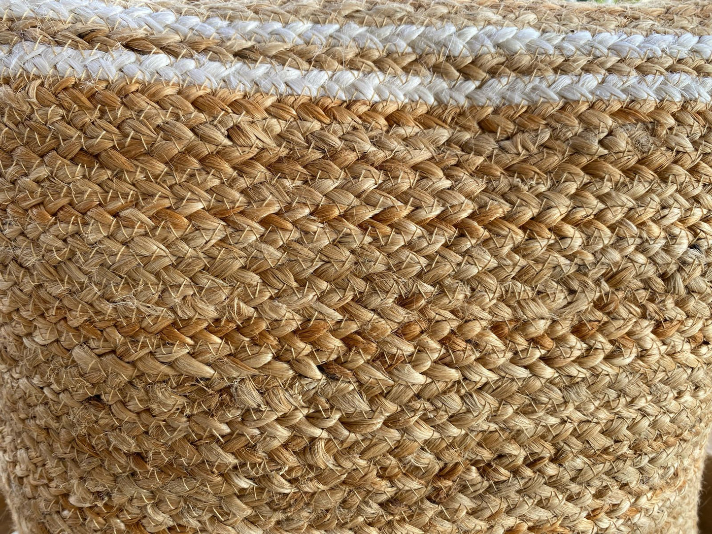 Almohadon Fibra Natural de Rayas Ivory