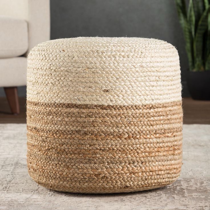 Pouf Jute Ivory